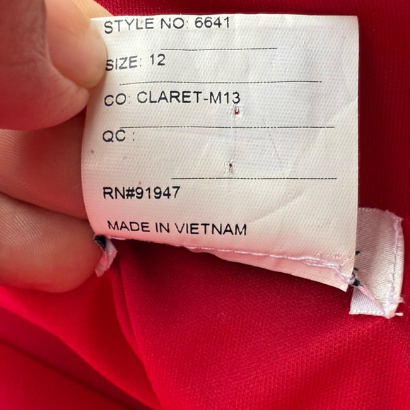 After Six Red Ruched Strapless Gown for Wedding Guest - Picture 5 of 6